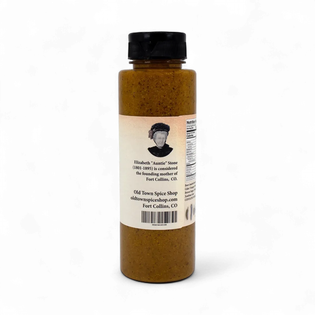 Auntie Stone Beer Mustard, Beer Infused Mustard 