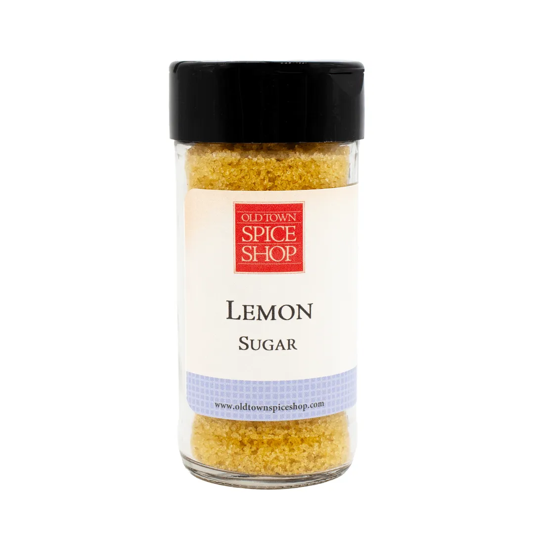 Lemon Sugar, Gourmet Sugar for Baking, Rimming Sugar for Cocktails, Coffee and Tea - Case of 12 Jars