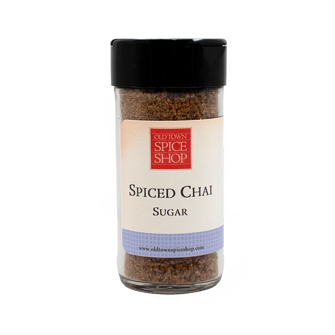 Spiced Chai Sugar, Gourmet Sugar for Baking, Rimming Sugar for Cocktails, Coffee and Tea - Case of 12 Jars