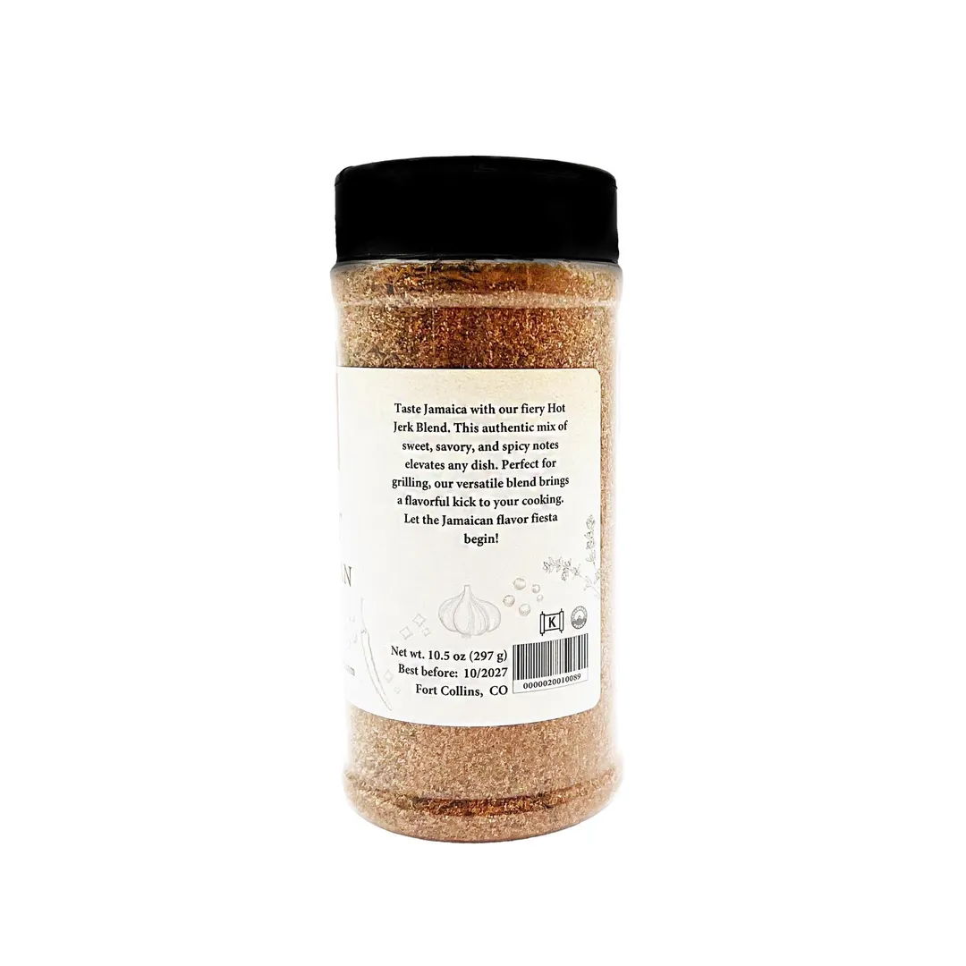 Jamaican Jerk Hot, Gourmet Spices & Seasoning - Case of 12 Jars