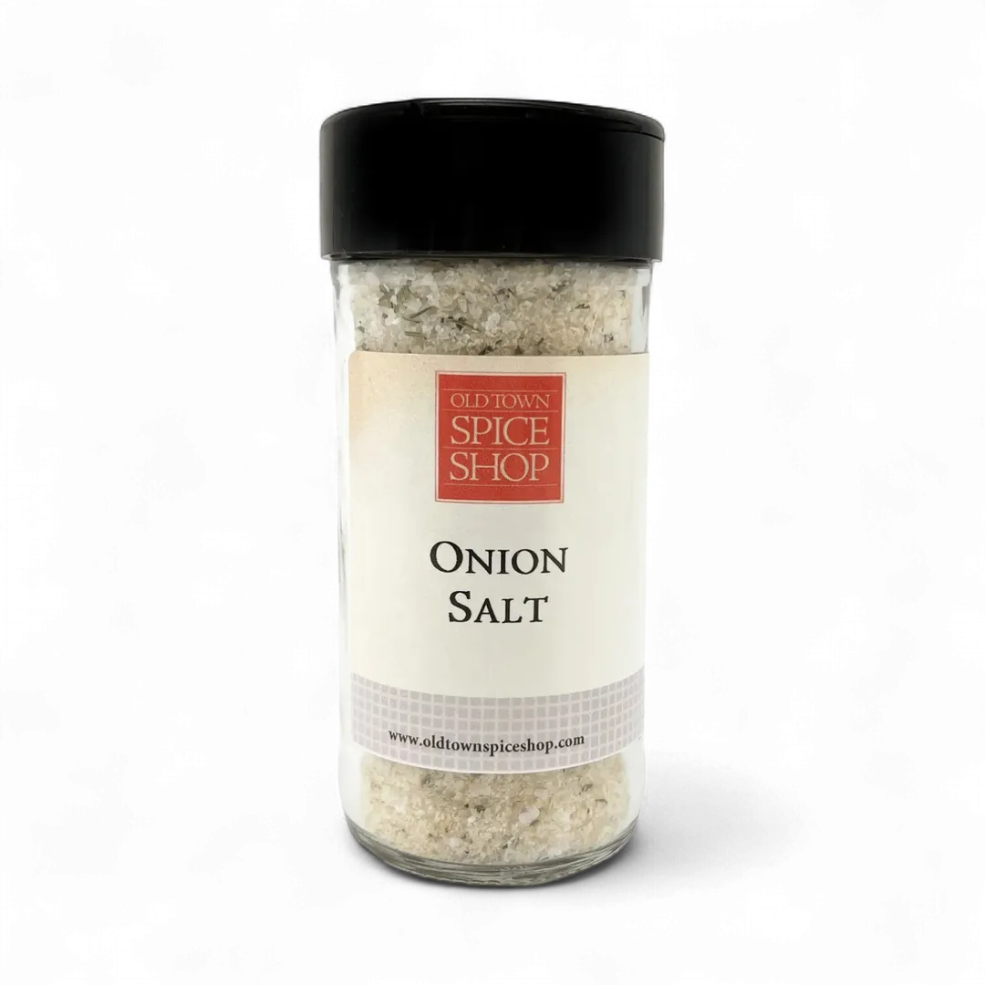 Onion Salt, Onion Sea Salt for Cooking, Gourmet Salt - Case of 12 Jars