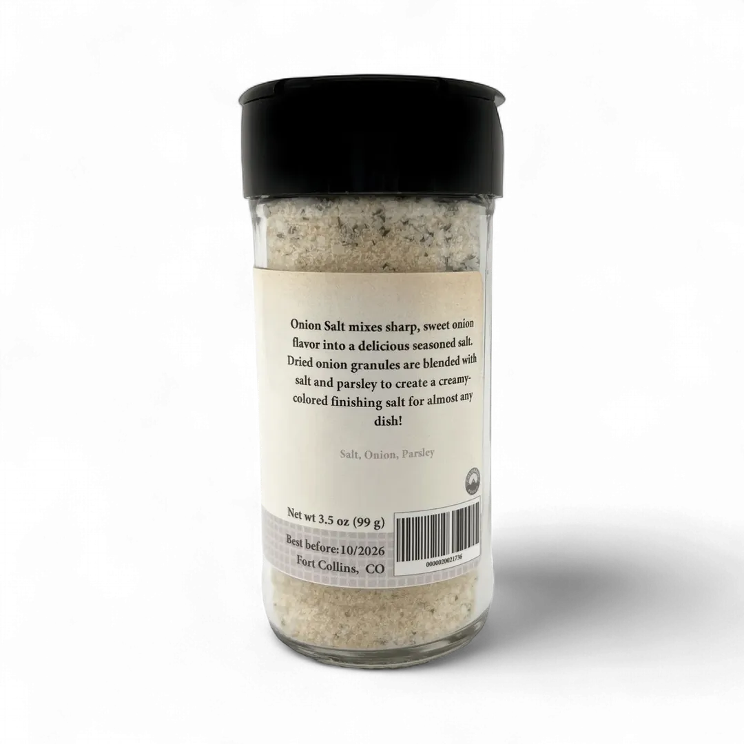 Onion Salt, Onion Sea Salt for Cooking, Gourmet Salt - Case of 12 Jars