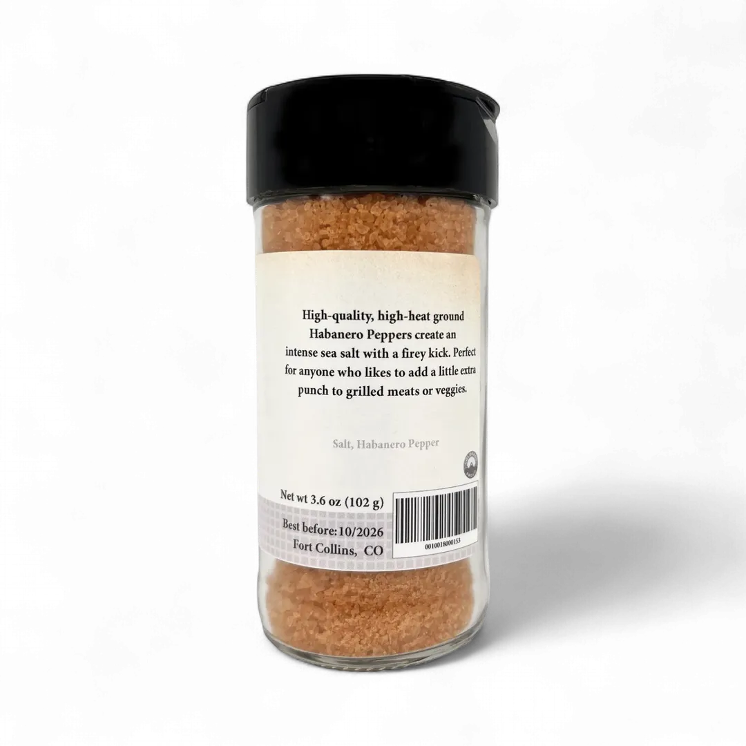 Habanero Salt, Salt Spicy Salt for Cooking & Grilling, Gourmet Salt, Cocktail Rimming Salt - Case of 12 Jars