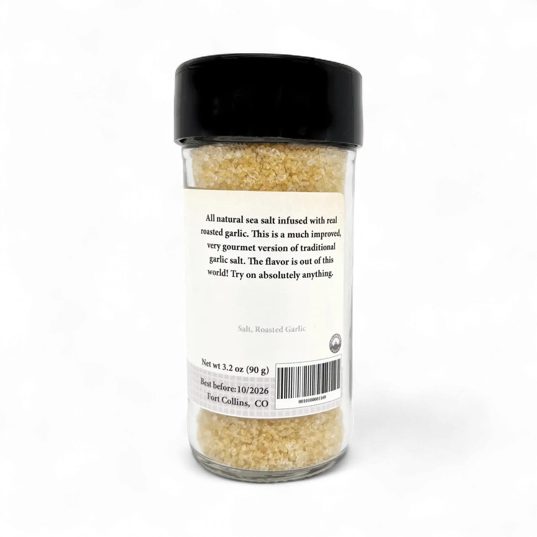 Roasted Garlic Salt, Garlic Sea Salt for Cooking, Gourmet Salt - Case of 12 Jars