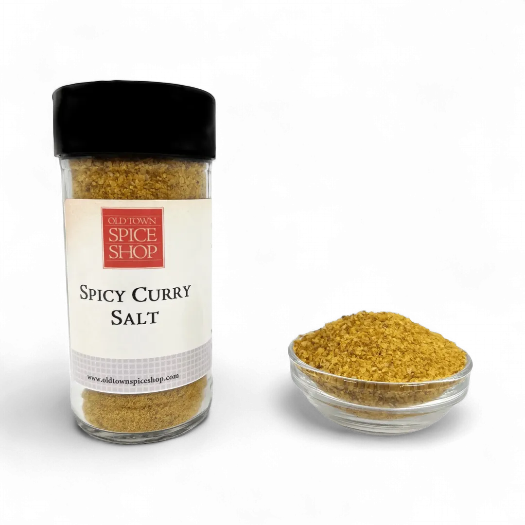 Spicy Curry Salt for Cocktails & Cooking, Indian Spices Salt - Case of 12 Jars