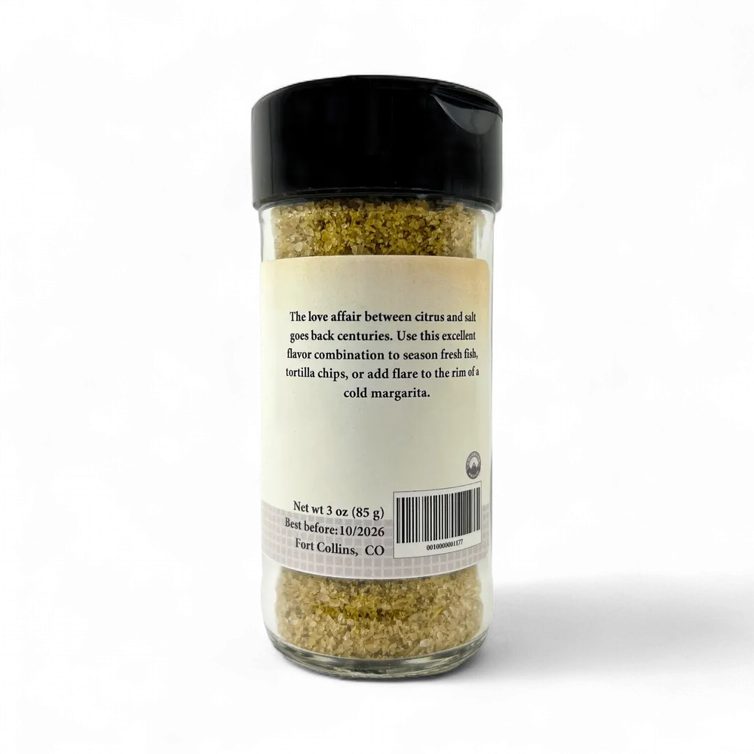 Lemon Twist Salt for Cocktails & Cooking, Cocktail Rimming Salt, Citrus Cocktail Salt - Case of 12 Jars