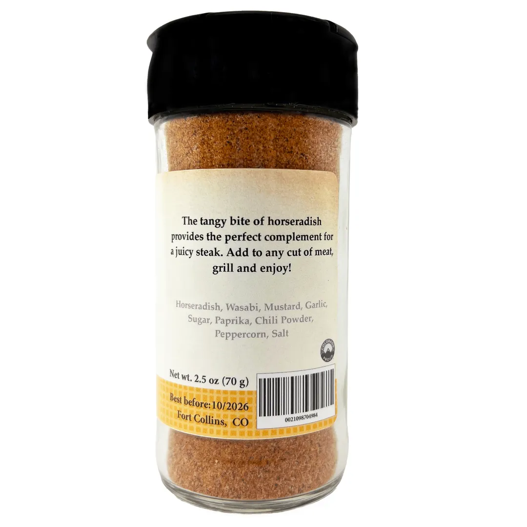 Horseradish Steak Rub, Gourmet Grilling Spices - Case of 12 Jars