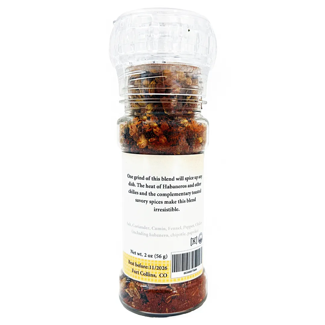Devil's Backbone, Whole, Spicy All-Purpose Seasoning - Case of 12 Grinder Jars