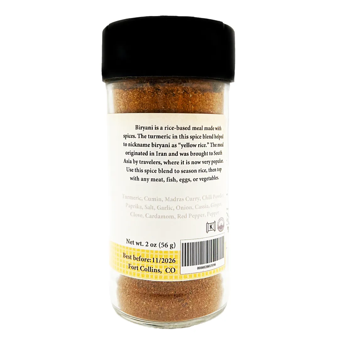 Biryani, Gourmet Indian Seasonings - Case of 12 Jars