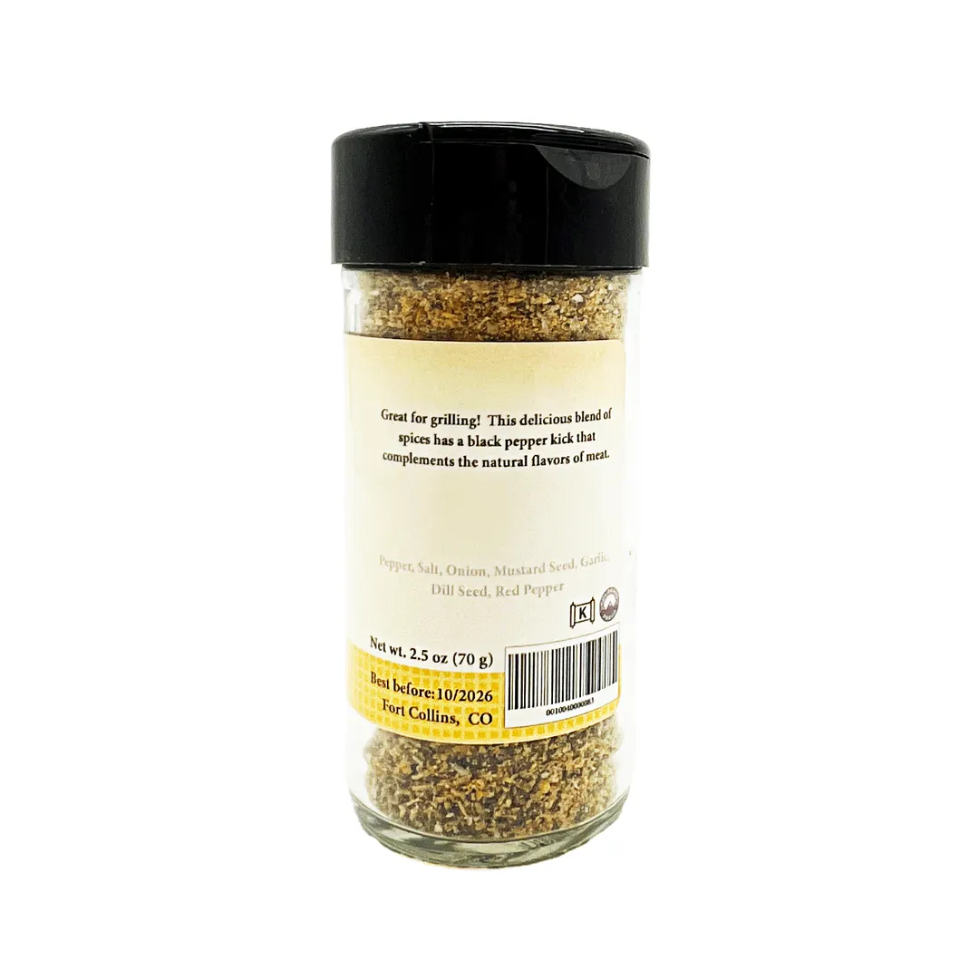 Black Pepper Steak Seasoning, Gourmet Spice - Case of 12 Jars