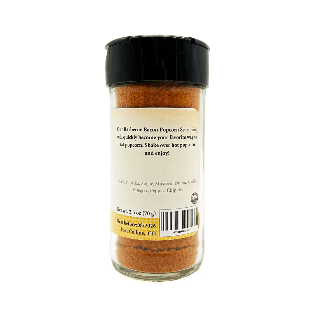 Barbecue Bacon Popcorn Seasoning, Gourmet Popcorn Seasoning -  Case of 12 Jars
