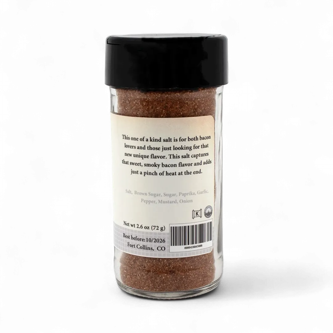 Bacon Salt Gourmet Salt for Cooking & Grilling, Gourmet Salt - Case of 12 Jars