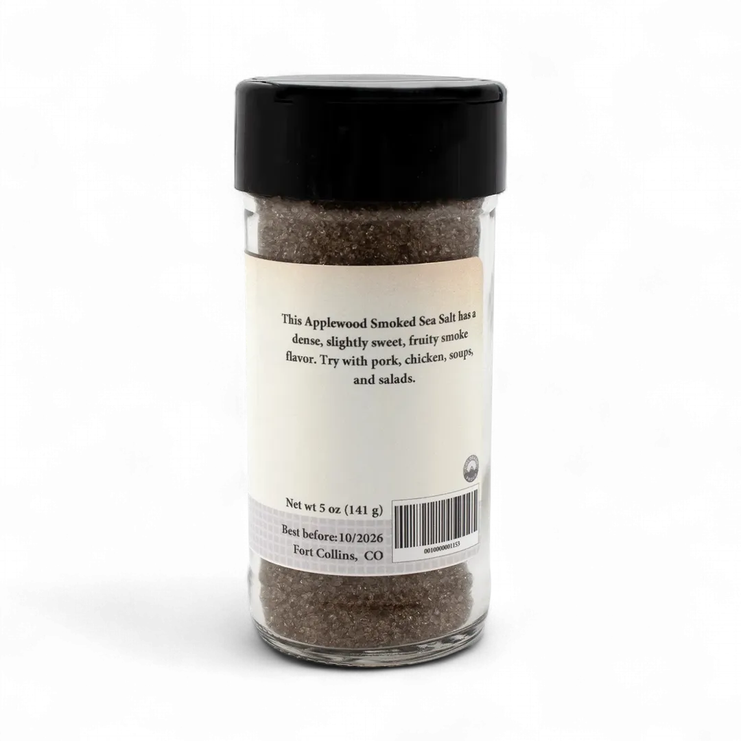 Applewood Smoked Sea Salt for Cooking, Gourmet Salt - Case of 12 Jars