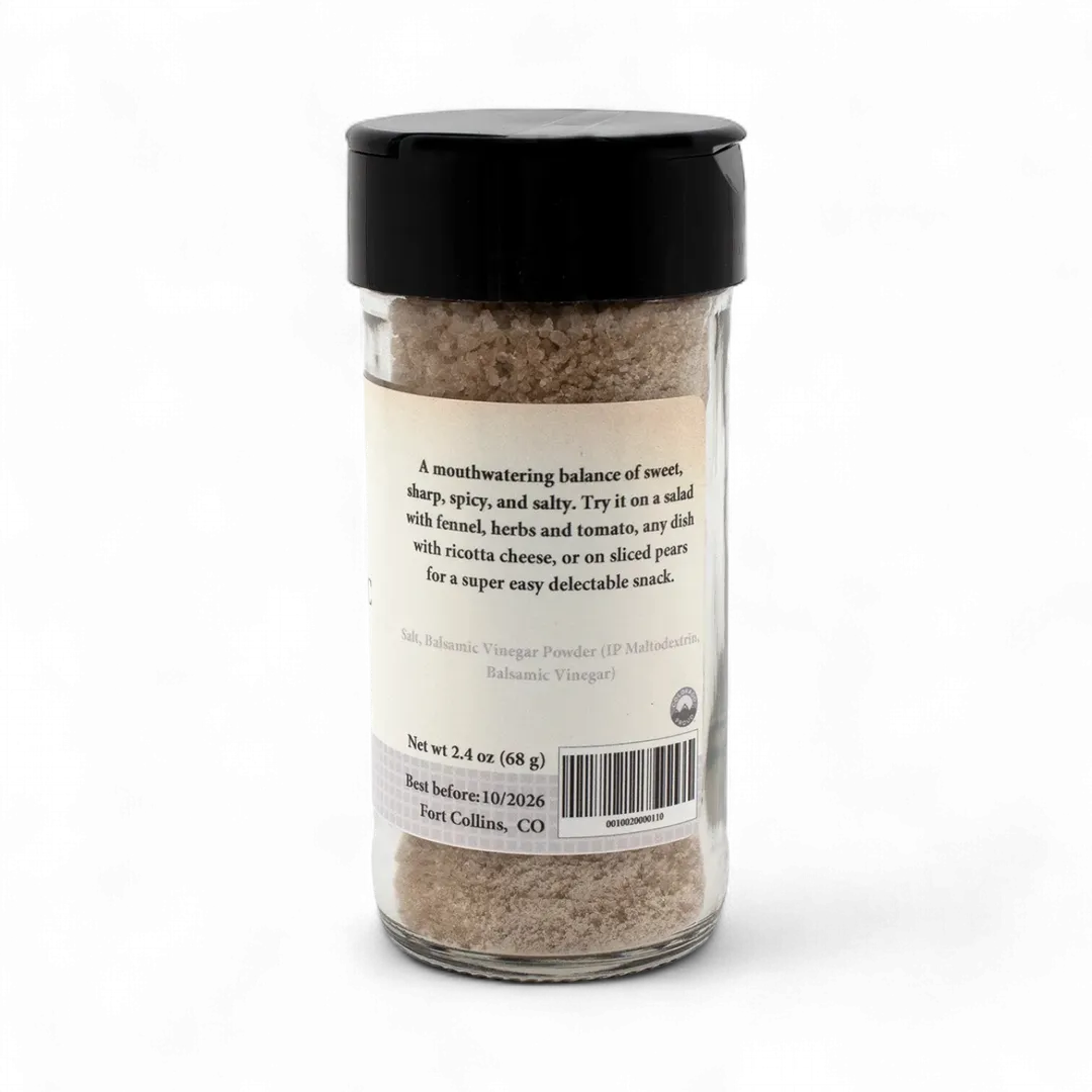 Aged Balsamic Salt, Gourmet Salt - Case of 12 Jars