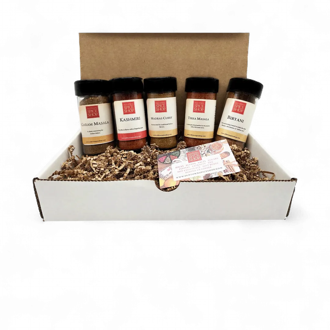 Flavors of India Gift Box, Gourmet Spices & Seasoning Set
