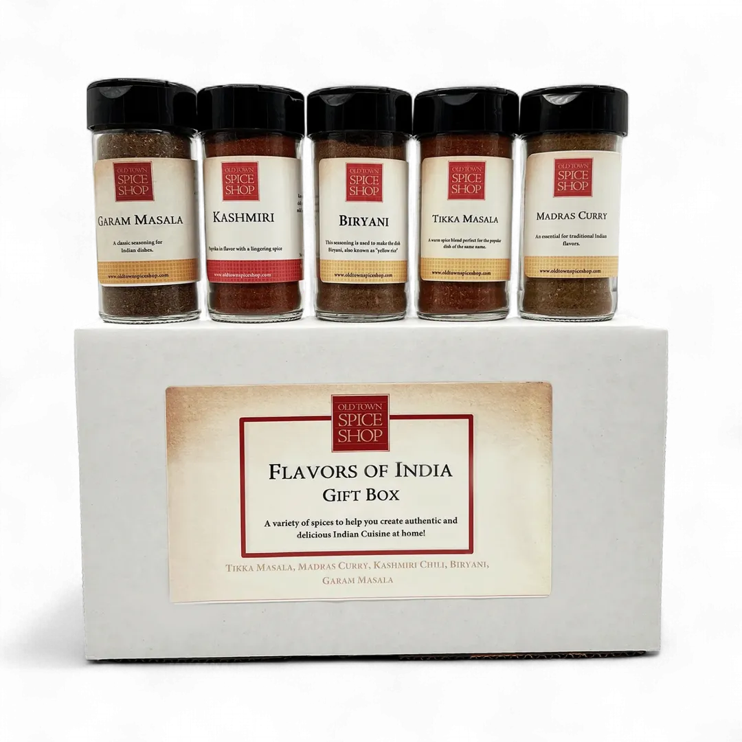 Flavors of India Gift Box, Gourmet Spices & Seasoning Set