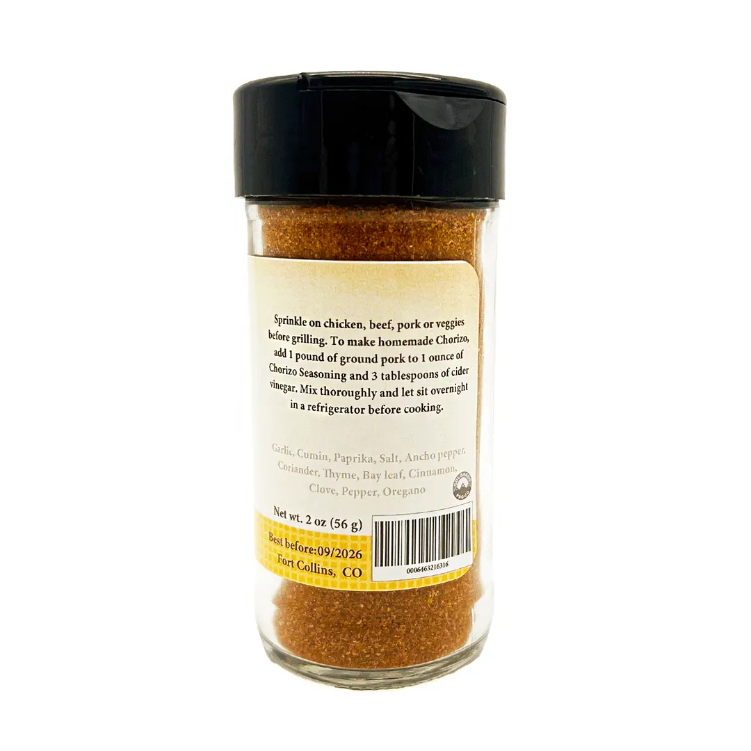 Chorizo Sausage Seasoning, Gourmet Spices, Sausage Mix - Case of 12 Jars