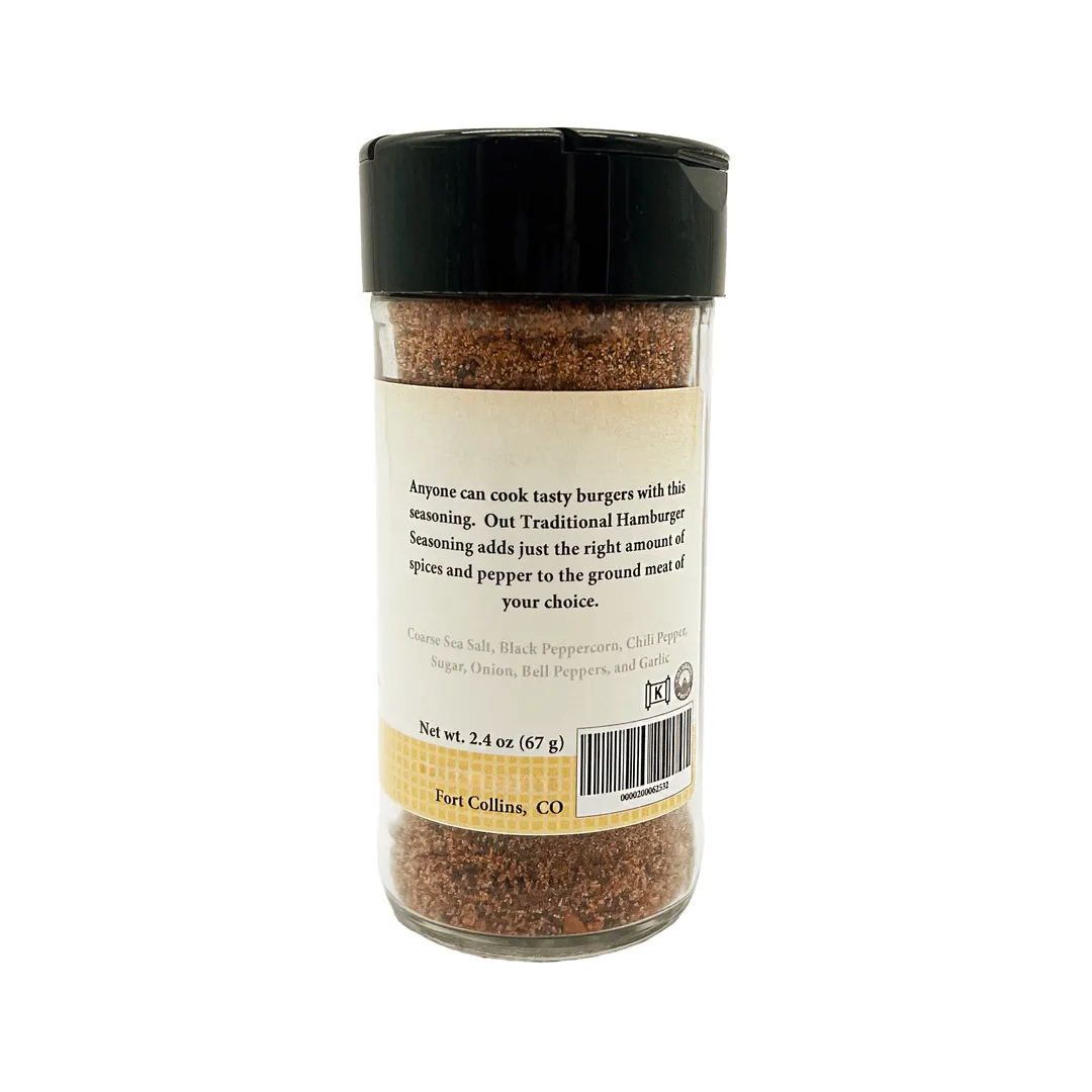 Traditional Hamburger Seasoning Spice - Case of 12 Jars