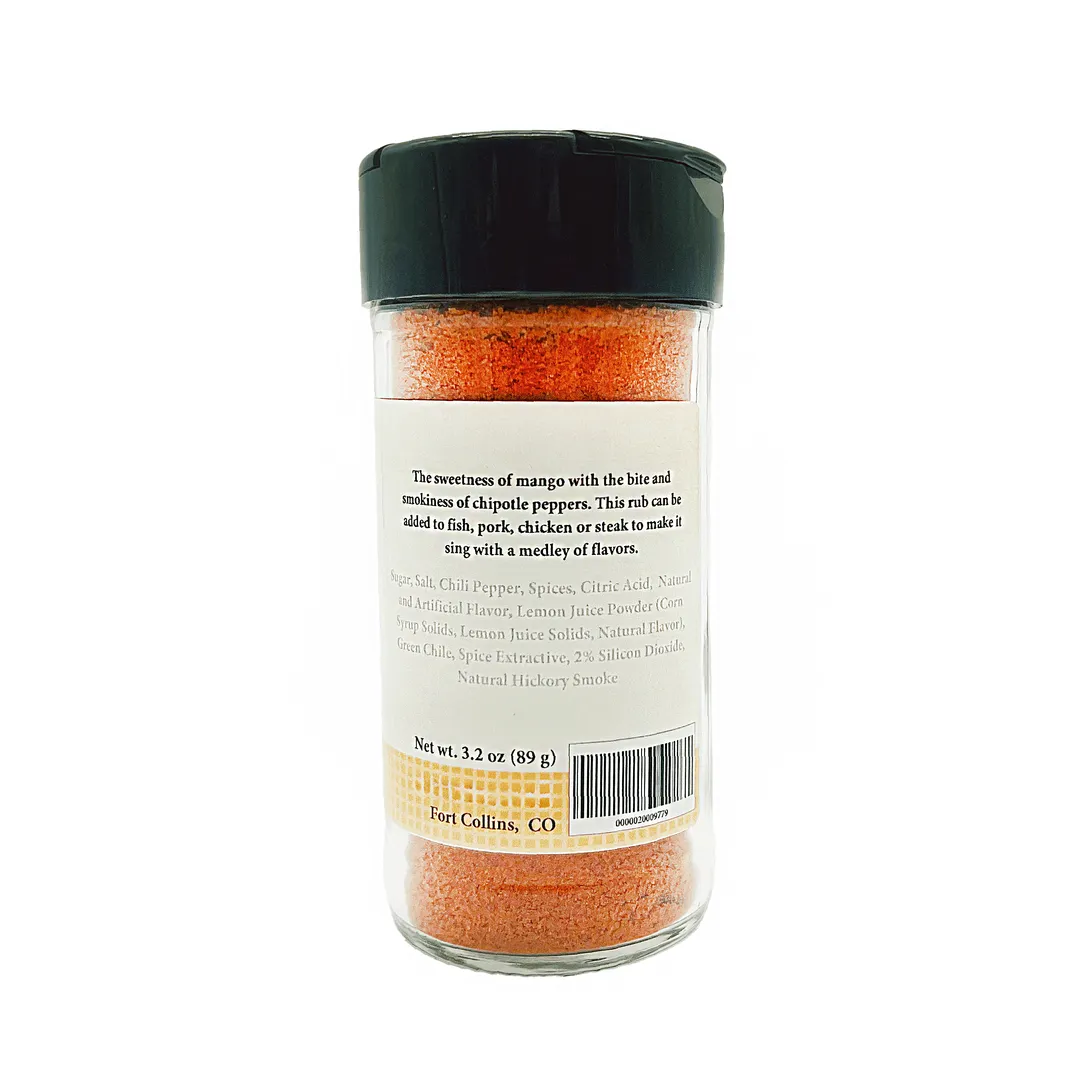 Mango Chipotle Rub, Gourmet Grilling Spice - Case of 12 Jars