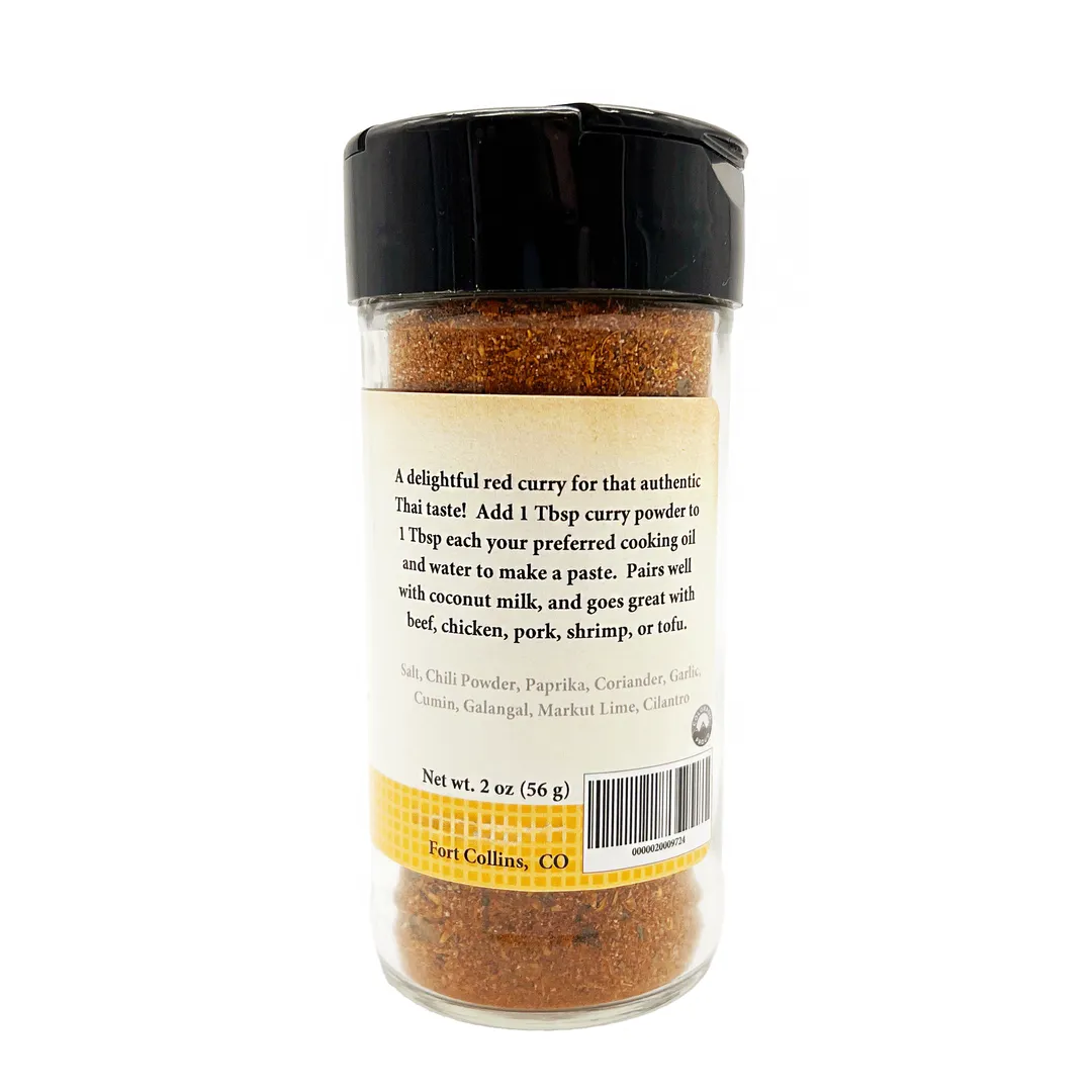 Thai Red Curry, Gourmet Seasonings & Spices - Case of 12 Jars