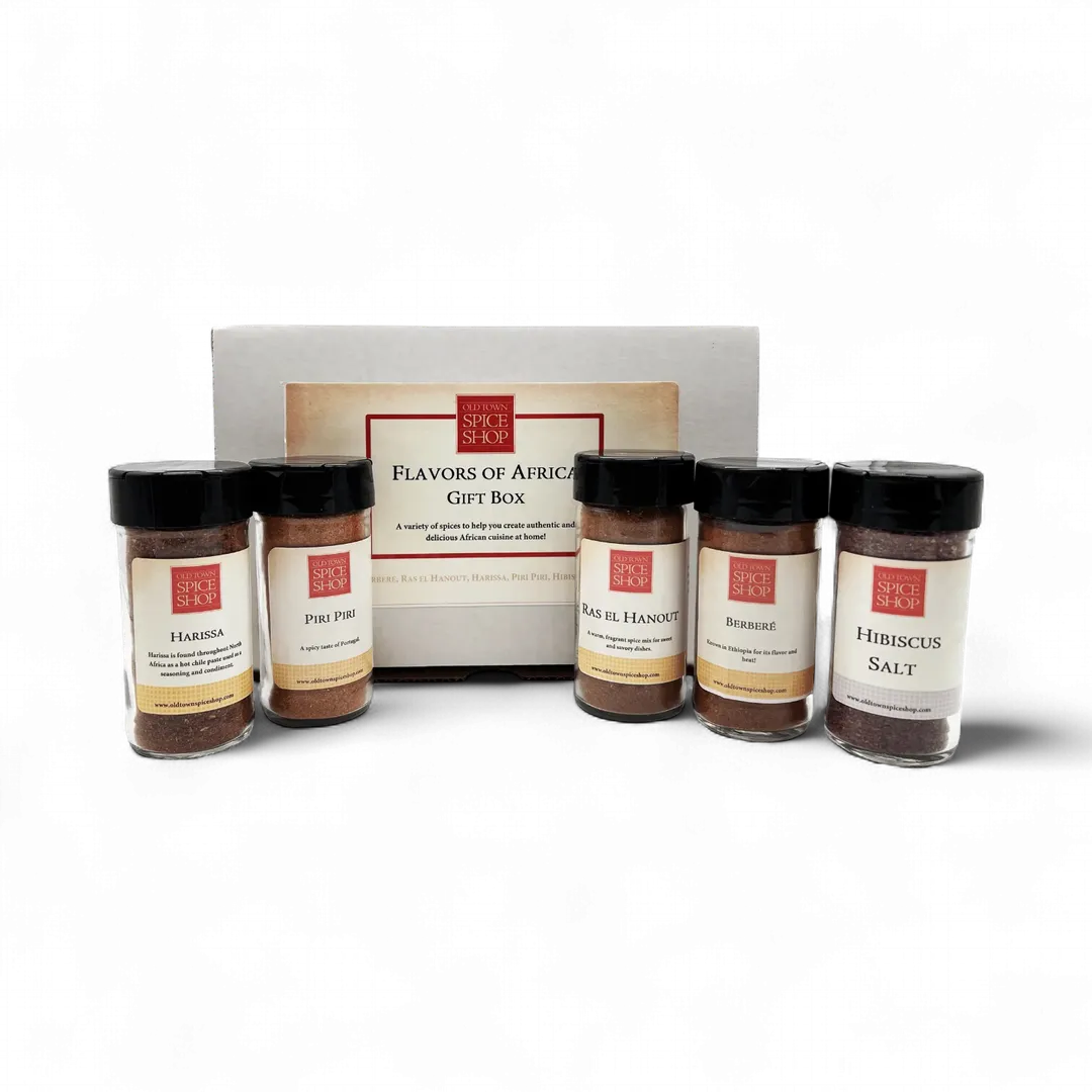 Flavors of Africa Gift Box, Gourmet Spices & Seasoning Set