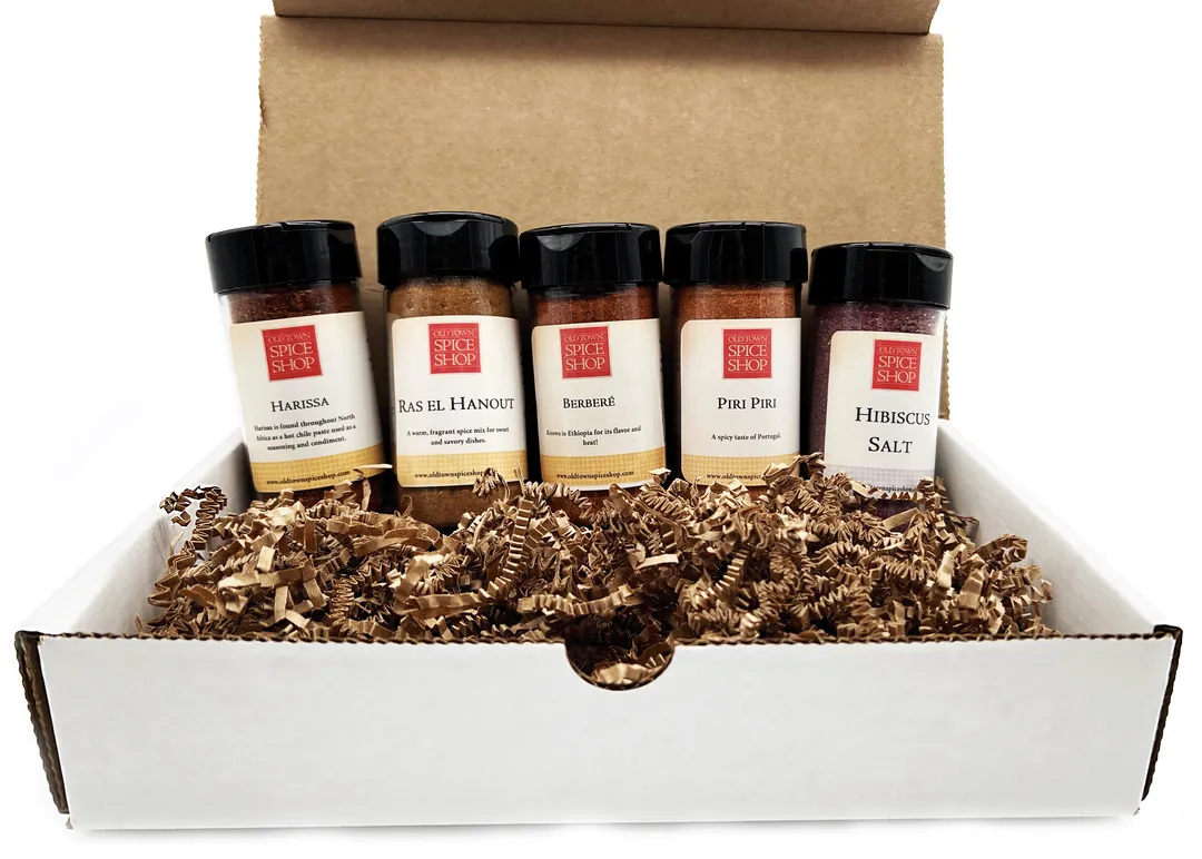 Flavors of Africa Gift Box, Gourmet Spices & Seasoning Set