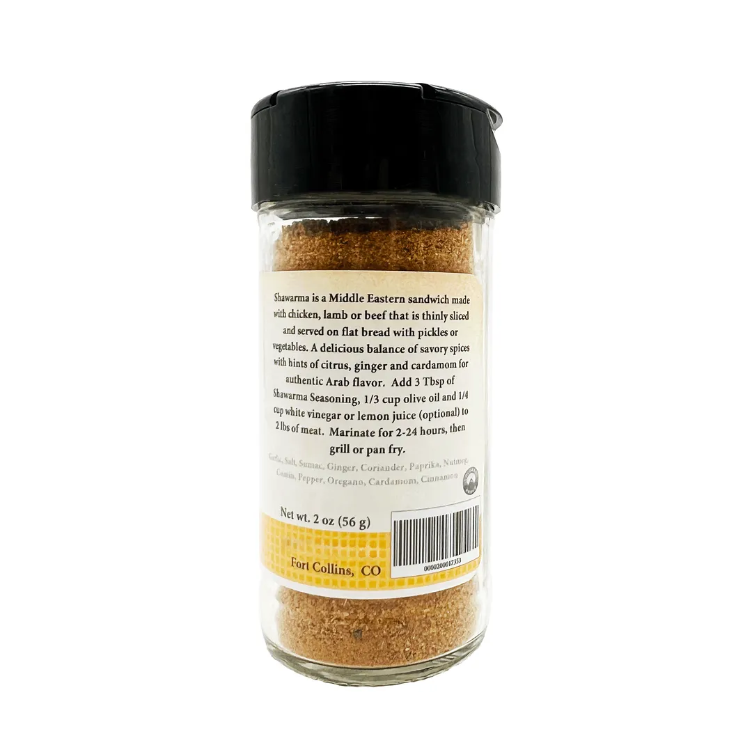 Shawarma Seasoning, Gourmet Spices - Case of 12 Jars 