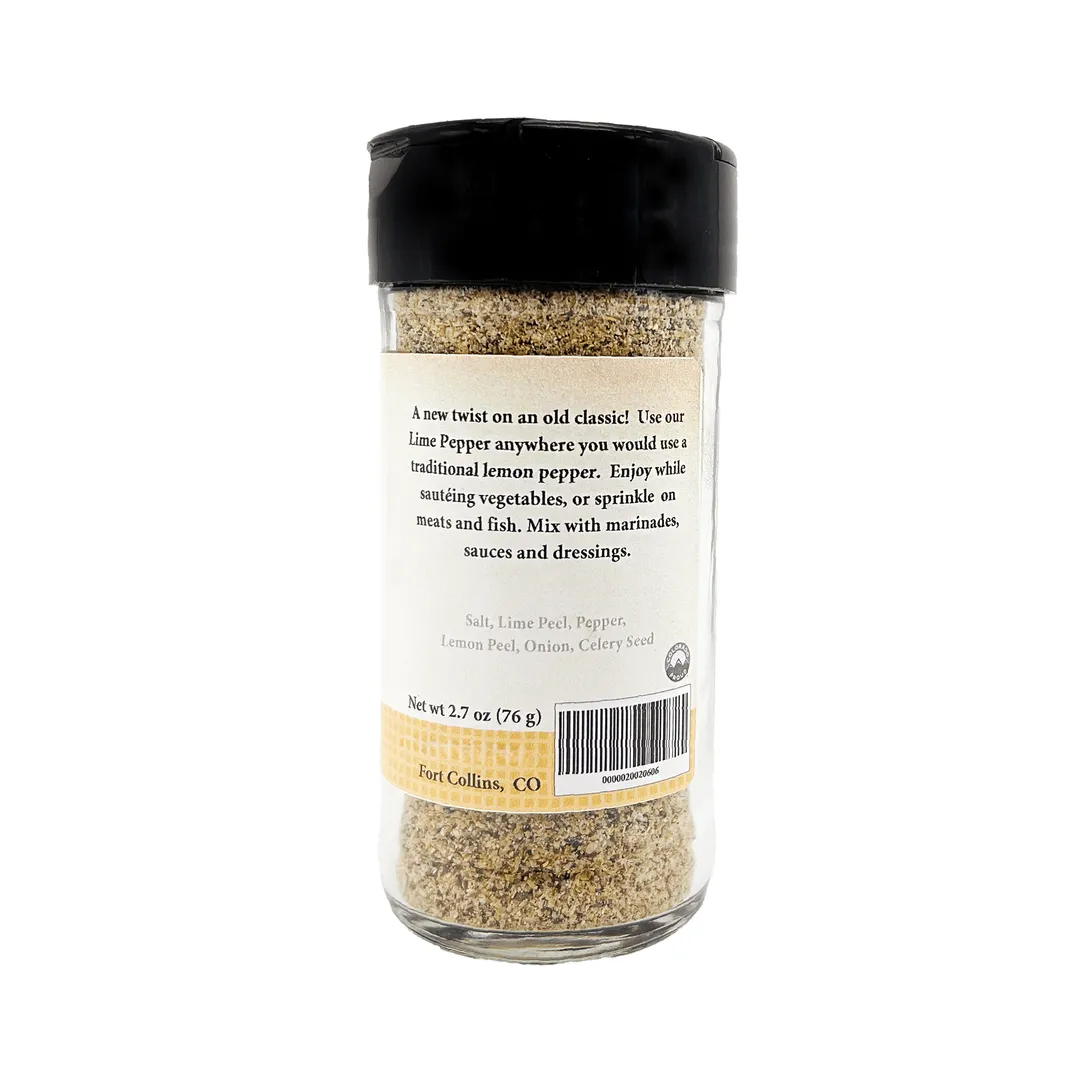 Lime Pepper, Gourmet Spices & Seasoning - Case of 12 Jars