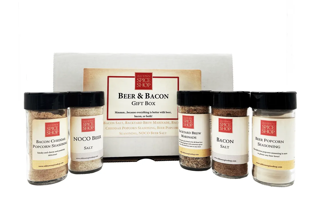 Beer & Bacon Gift Box Spices & Seasoning Gourmet Grilling Gift Box for Beer Lovers
