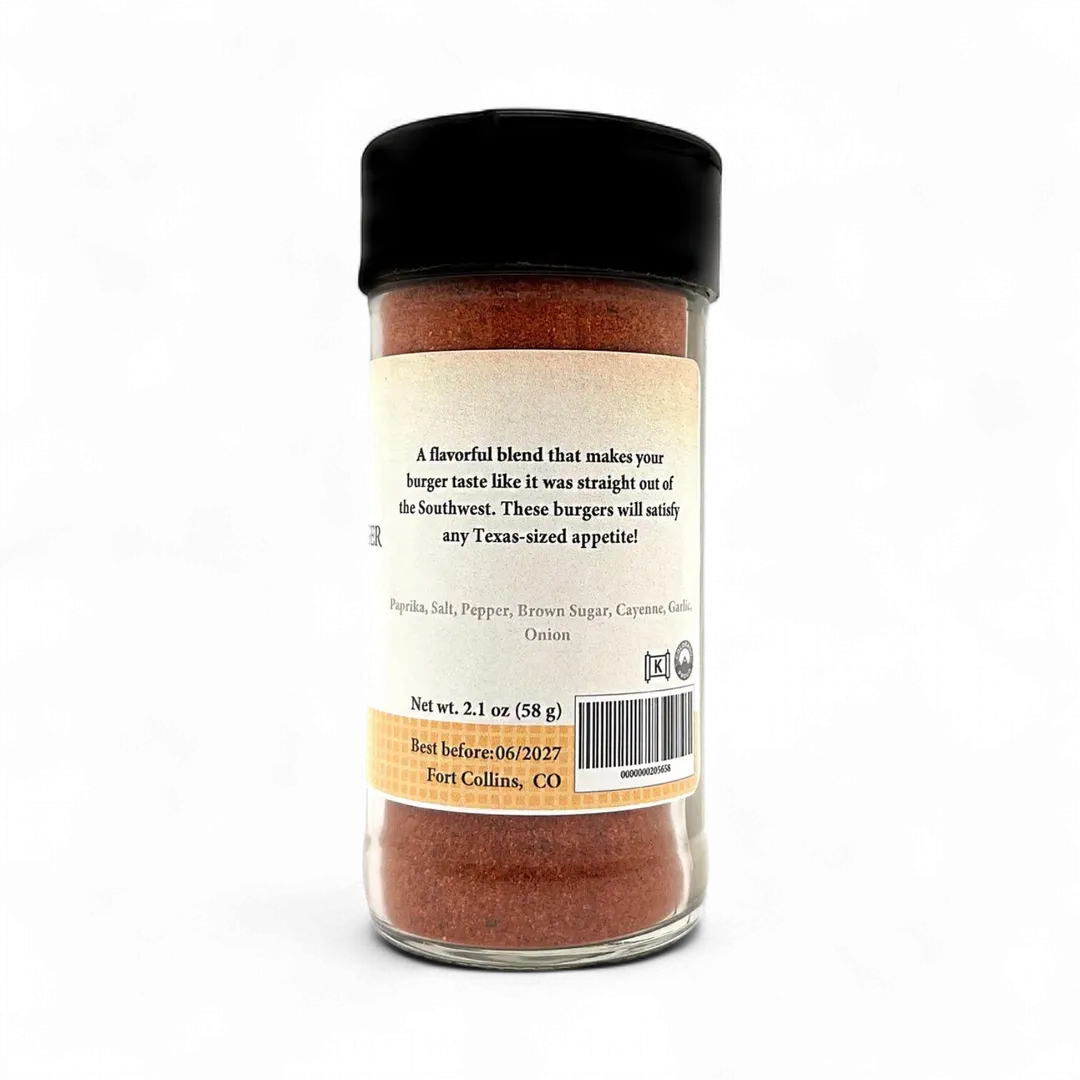 Tex-Mex Hamburger Grilling Seasoning, Herbs and Spices - Case of 12 Jars