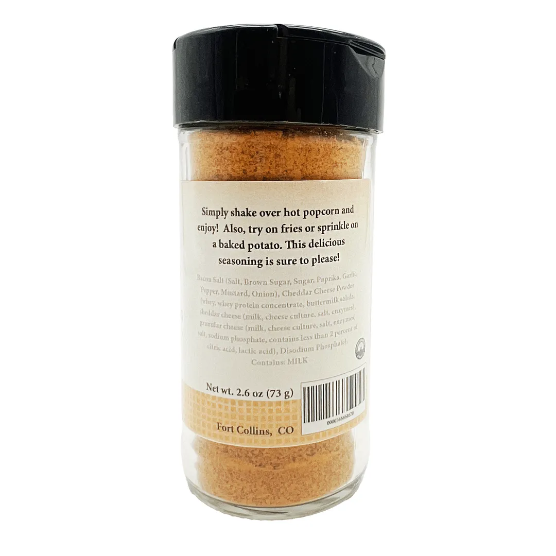 Bacon Cheddar Popcorn Seasoning, Gourmet Popcorn Seasoning - Case of 12 Jars