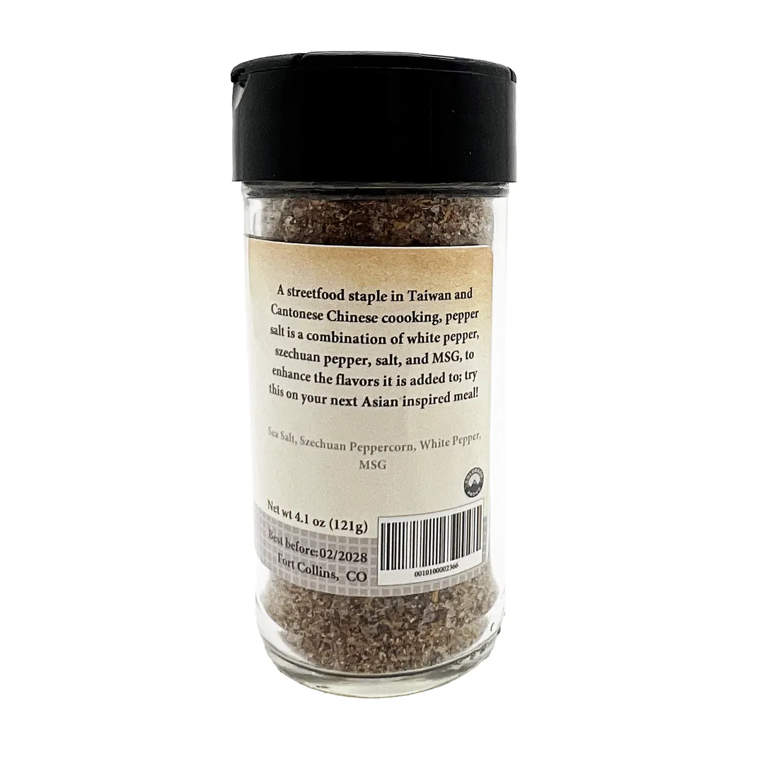 Taiwanese Pepper Salt for Cooking & Grilling, Gourmet Salt - Case of 12 Jars