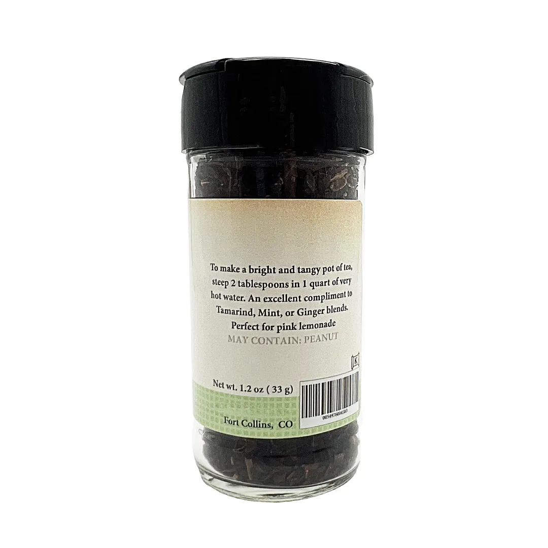Hibiscus Flowers, Gourmet Fresh Floral Spices - Case of 12 Jars