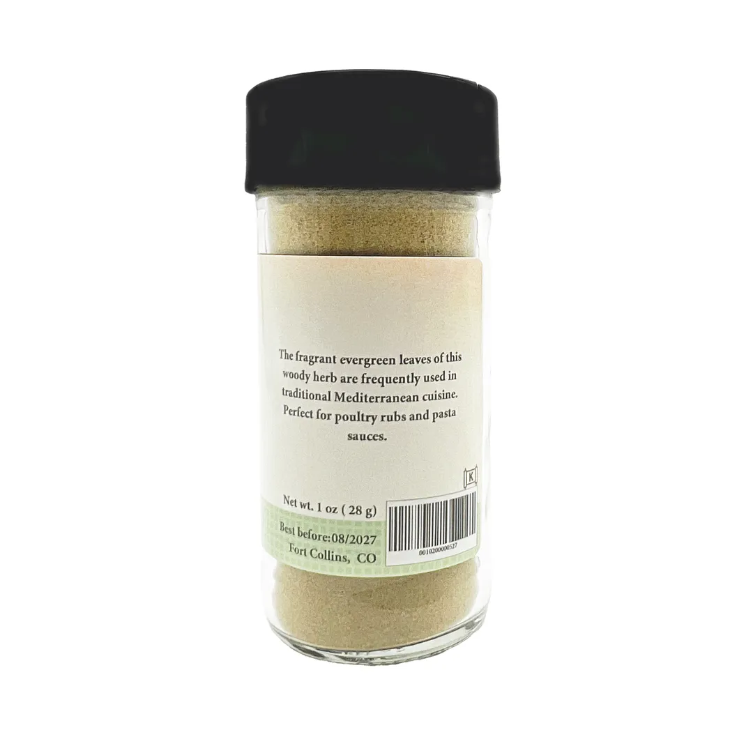 Ground Rosemary, Gourmet Fresh Spices - Case of 12 Jars