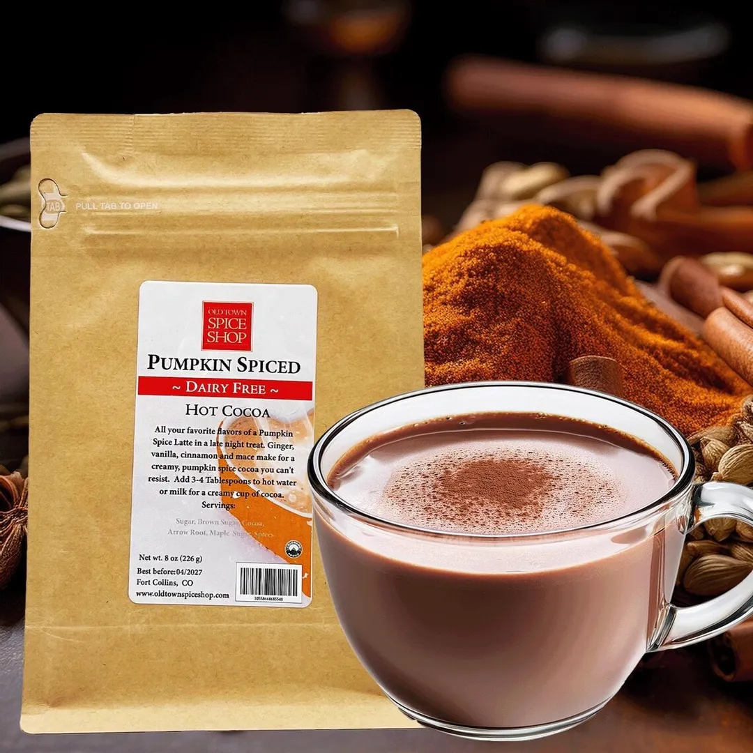Dairy-Free Pumpkin Spiced Hot Cocoa, Hot Chocolate Mix  
