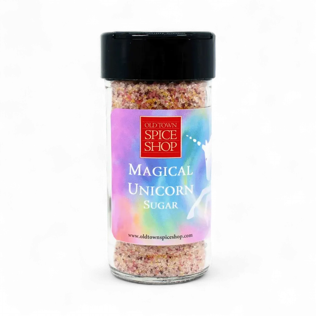 Magical Unicorn Sugar, Gourmet Sugar for Baking, Rimming Sugar for Cocktails, Coffee and Tea - Case of 12 Jars