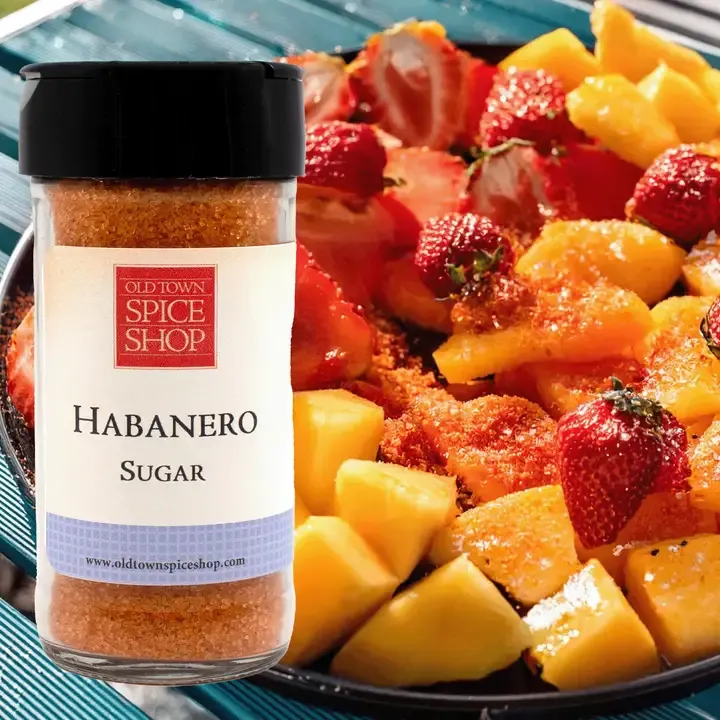 Habanero Sugar, Gourmet Sugar for Baking, Rimming Sugar for Cocktails, Coffee and Tea - Case of 12 Jars