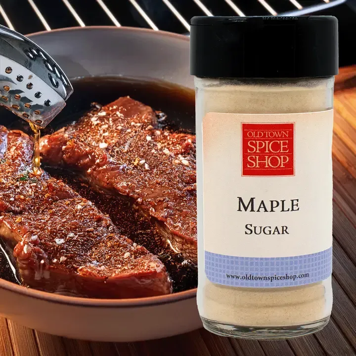 Maple Sugar, Gourmet Sugar for Baking, Rimming Sugar for Cocktails, Coffee and Tea - Case of 12 Jars