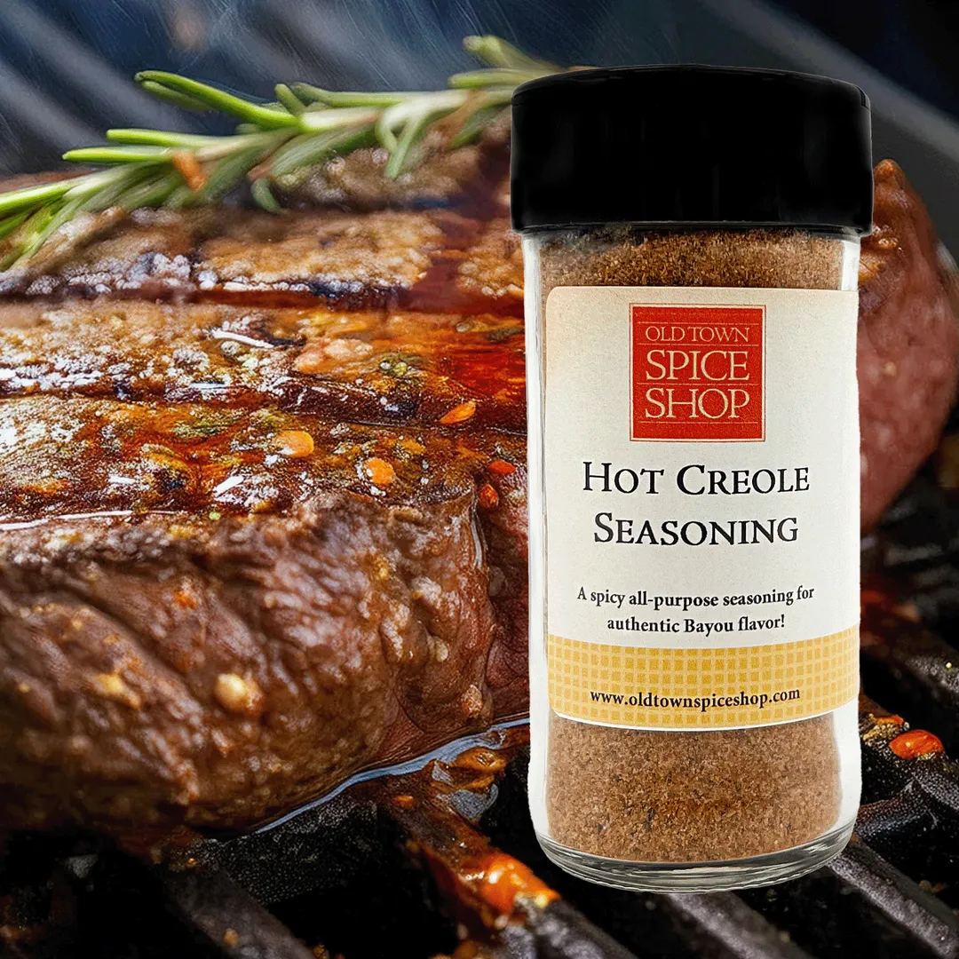 Hot Creole Seasoning, Gourmet Spices New Orleans Cajun Seasoning - Case of 12 Jars