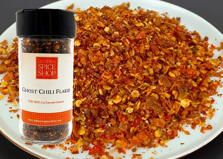 Ghost Chili Flakes, Crushed Hot Chile Pepper