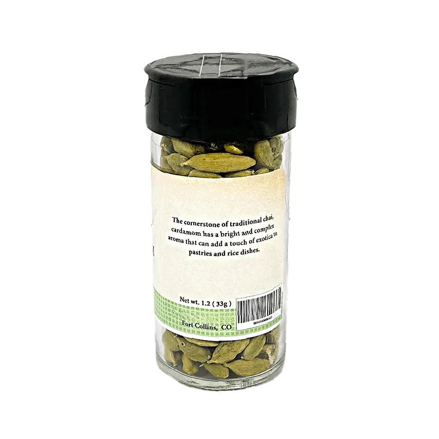 Green Cardamom Pod, Gourmet High Quality Spices - Case of 12 Jars