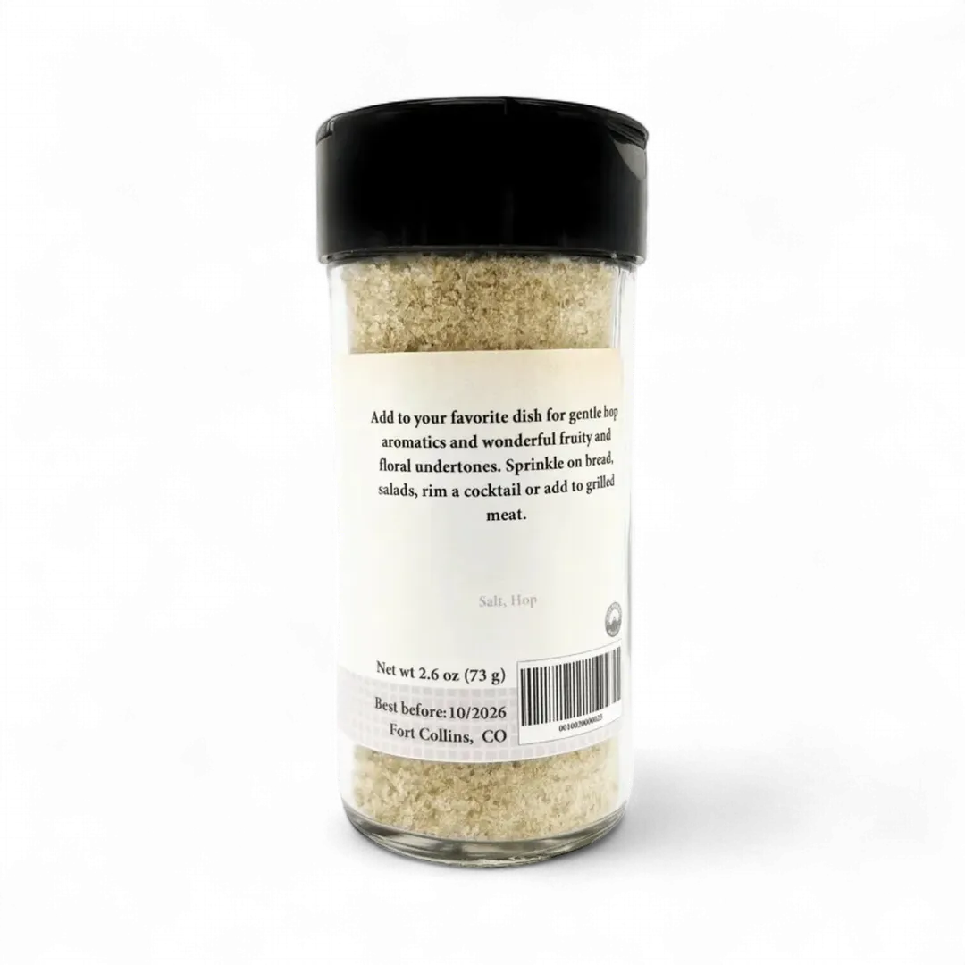 Hop Salt, Beer Infused Salt for Cooking & Grilling, Gourmet Salt, Cocktail Rimming Salt - Case of 12 Jars