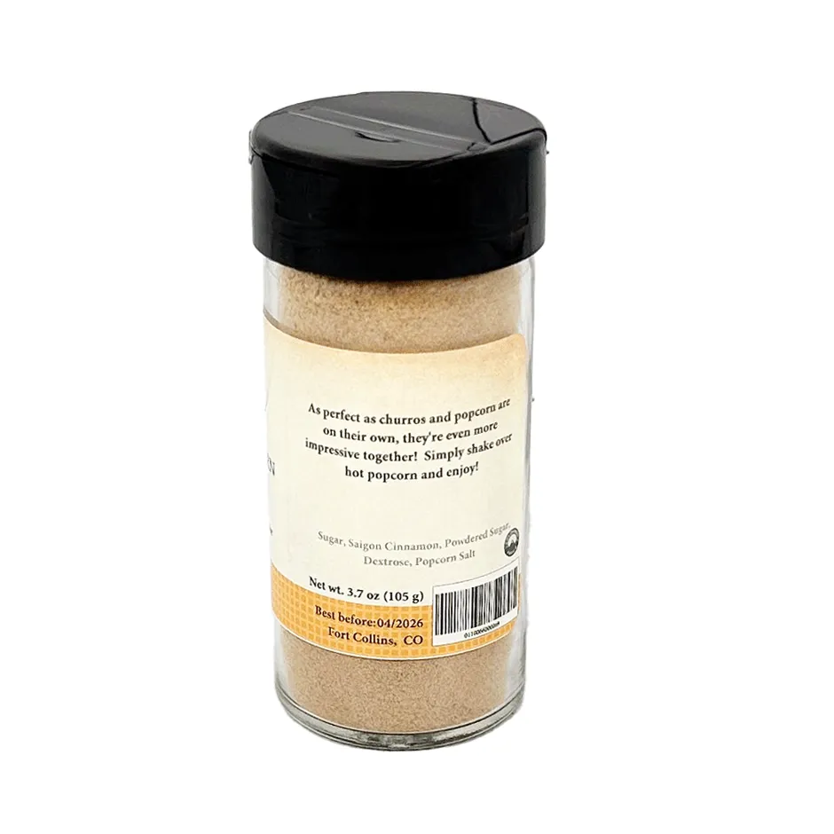 Churro Popcorn Seasoning, Gourmet Popcorn Seasoning - Case of 12 Jars