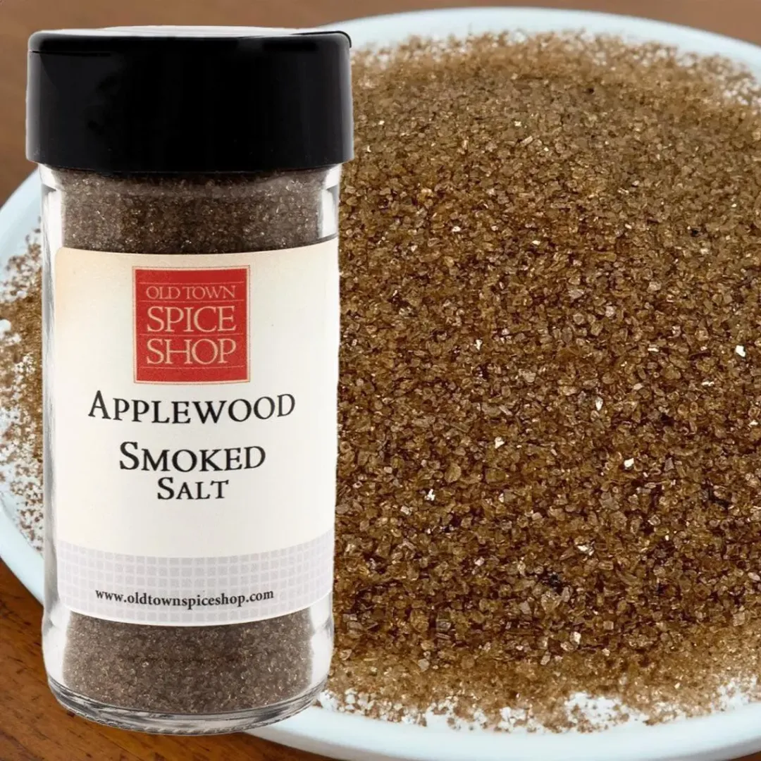 Applewood Smoked Sea Salt for Cooking, Gourmet Salt - Case of 12 Jars
