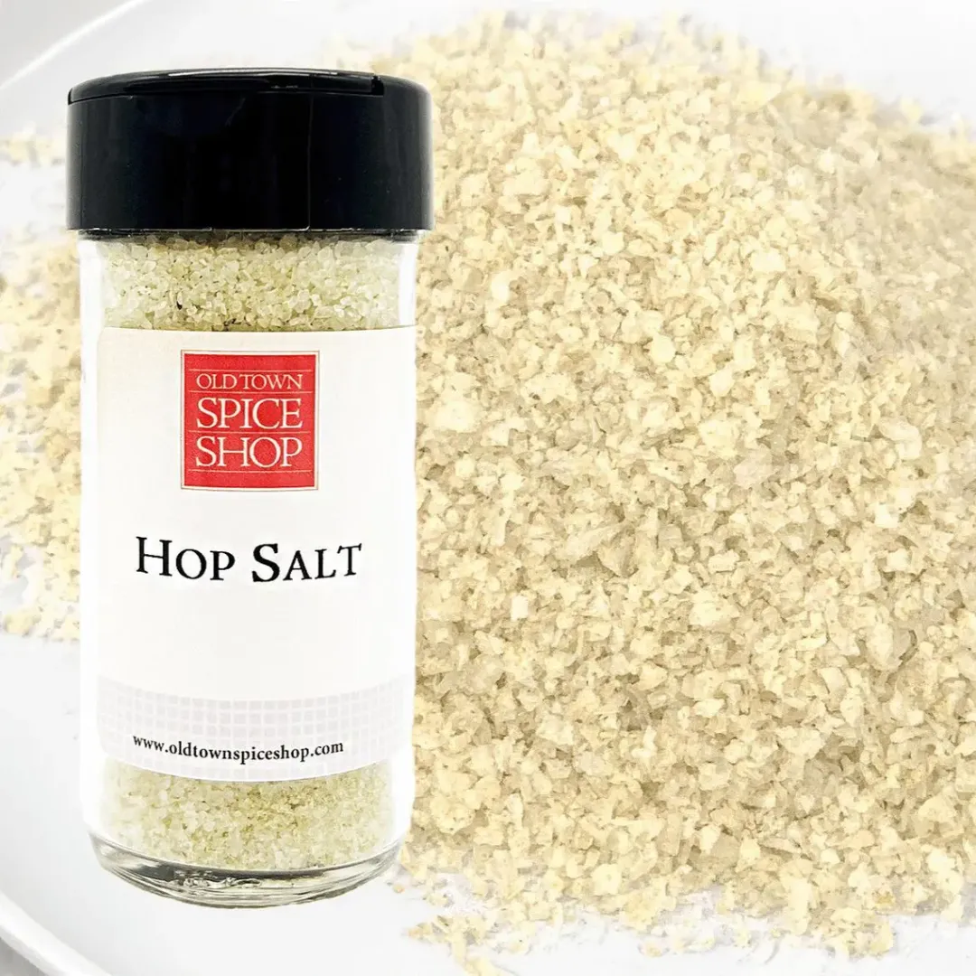 Hop Salt, Beer Infused Salt for Cooking & Grilling, Gourmet Salt, Cocktail Rimming Salt - Case of 12 Jars