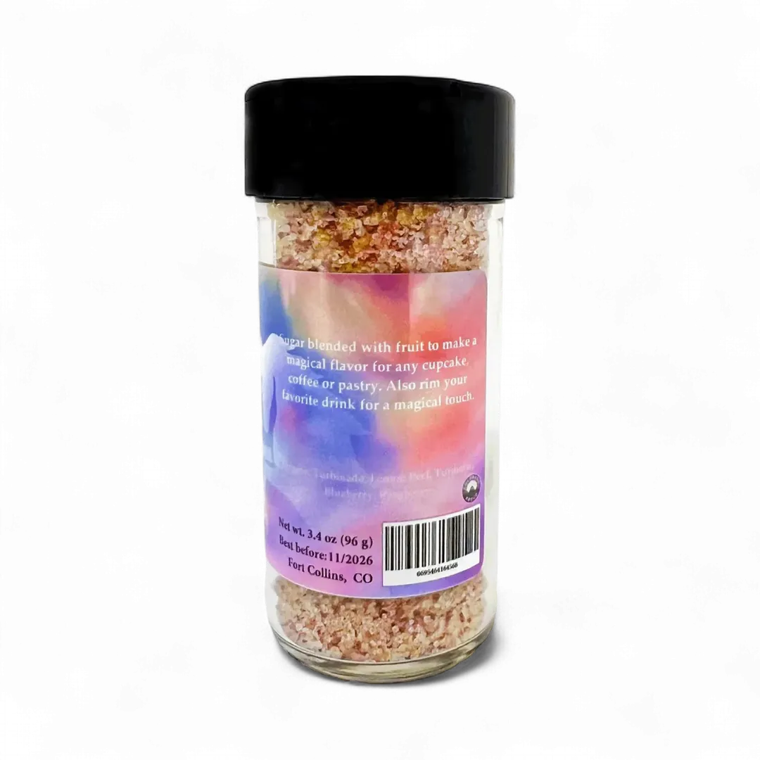Magical Unicorn Sugar, Gourmet Sugar for Baking, Rimming Sugar for Cocktails, Coffee and Tea - Case of 12 Jars