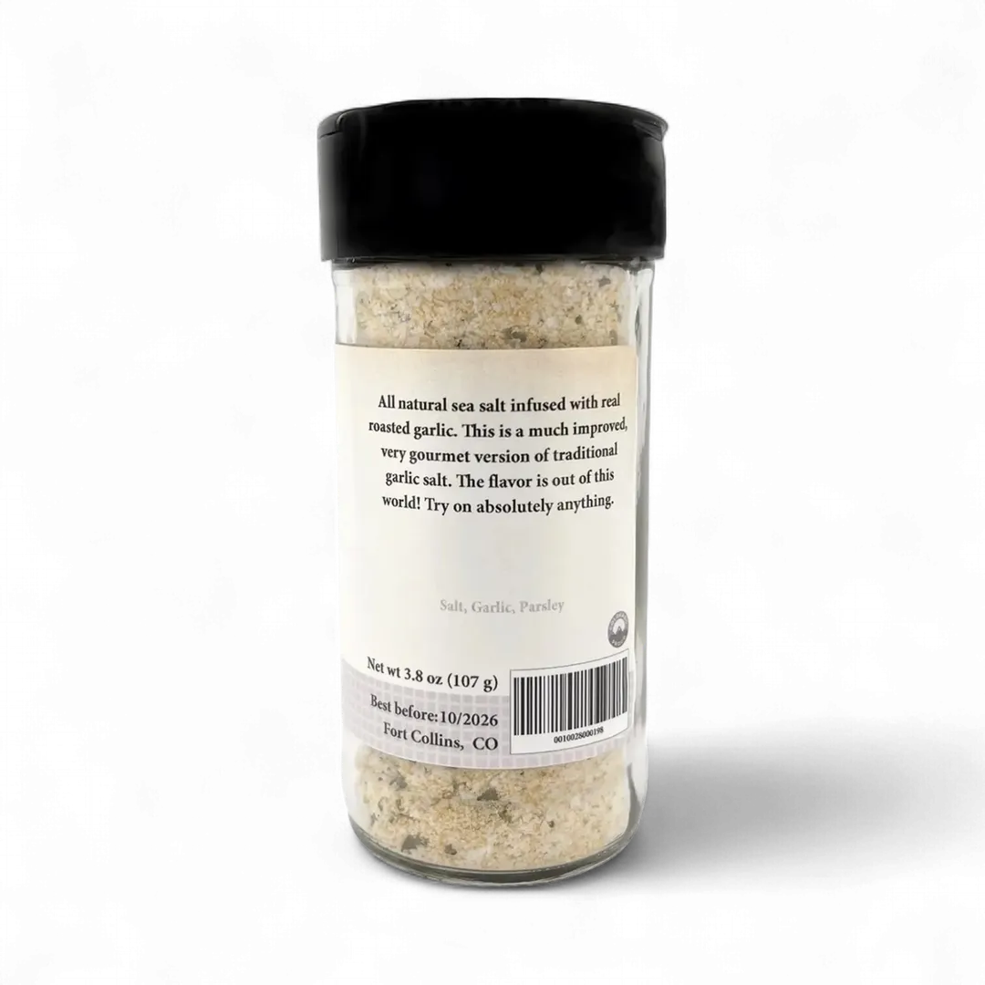 Garlic Salt, Garlic Sea Salt for Cooking, Gourmet Salt - Case of 12 Jars