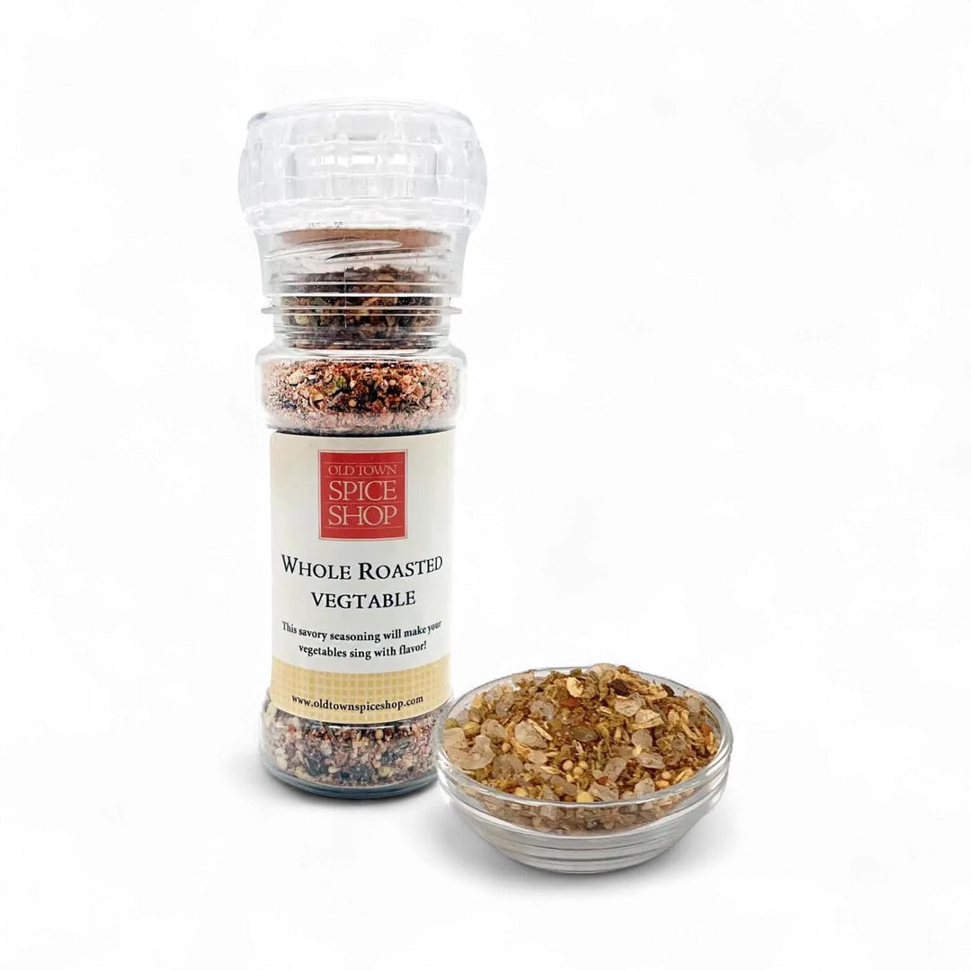 Roasted Vegetable Seasoning, Whole, All-Purpose Seasoning - Case of 12 Grinder Jars