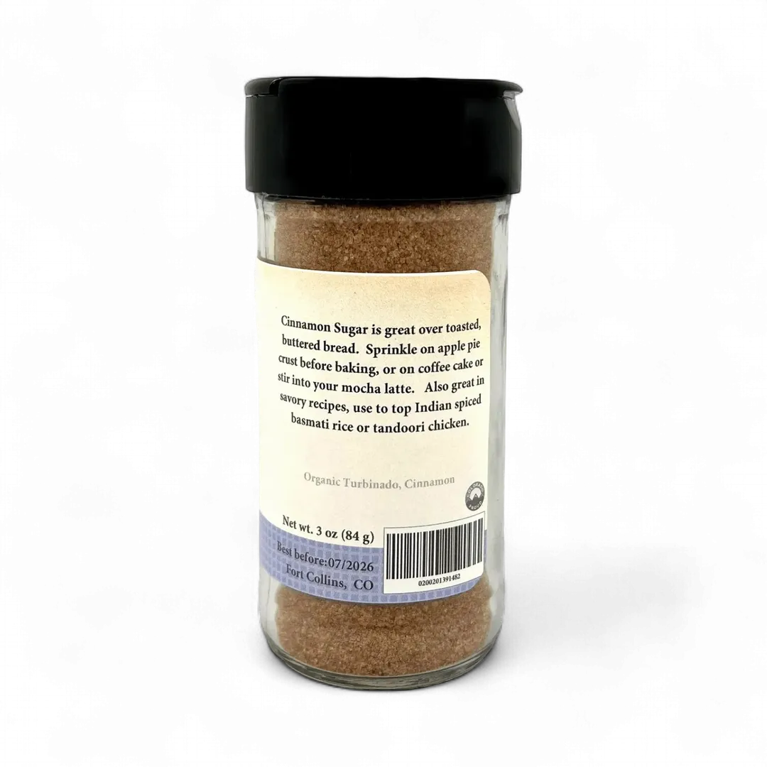Cinnamon Sugar, Gourmet Sugar for Baking, Rimming Sugar for Cocktails, Coffee and Tea - Case of 12 Jars