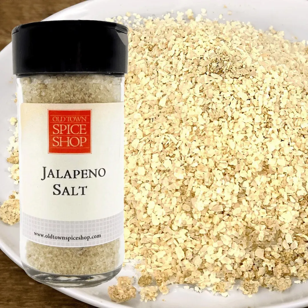 Jalapeno Salt Spicy & Hot Gourmet Salt, Spicy Pepper Salt for Cooking & Grilling, Gourmet Salt, Cocktail Rimming Salt - Case of 12 Jars